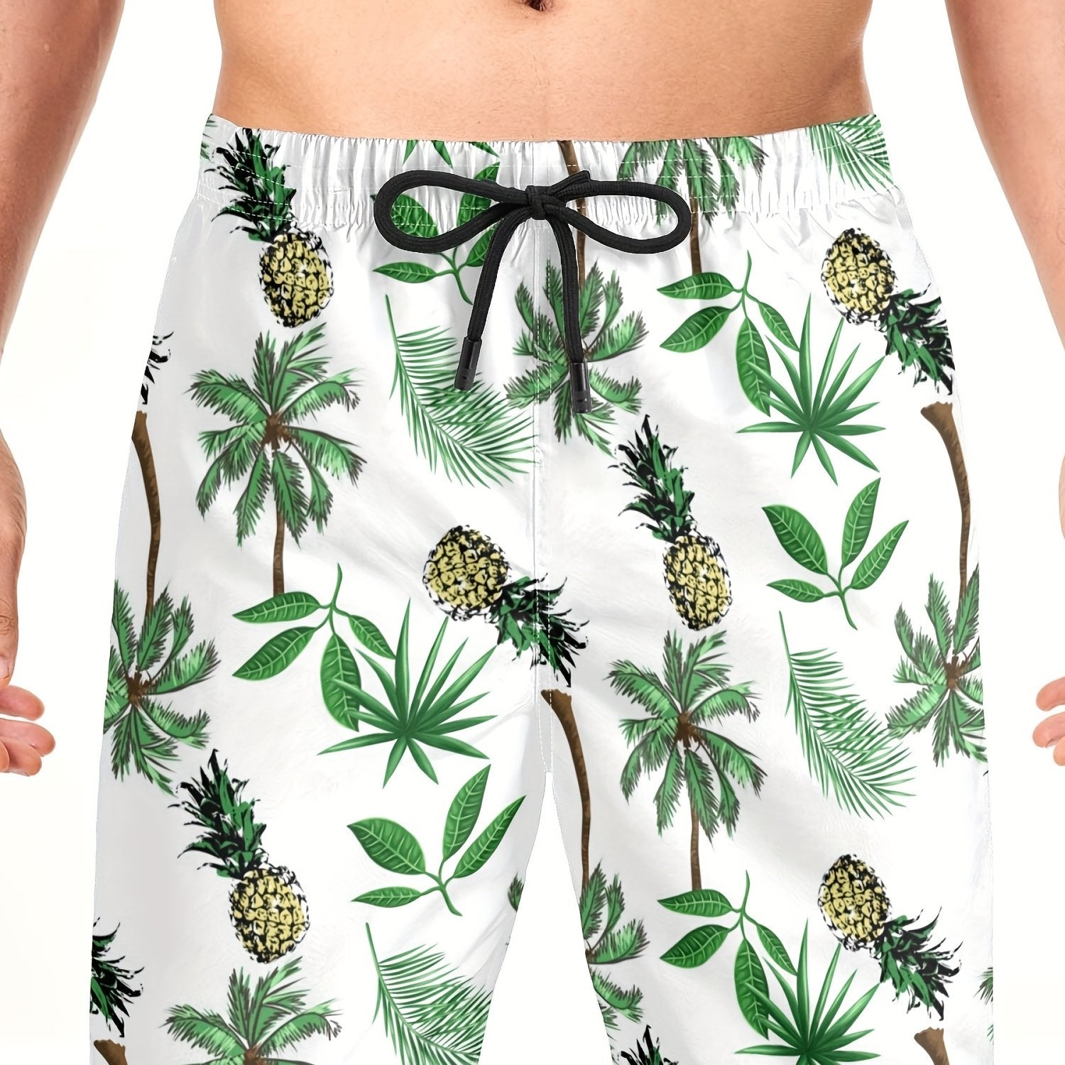 Tropical Quick Dry Mens Swim Trunks for Beach Pool