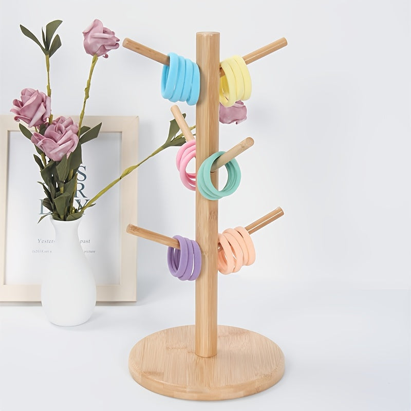 1pc Wooden Cup Holder Coffee Cup Mug Hanging Rack Modernist Design