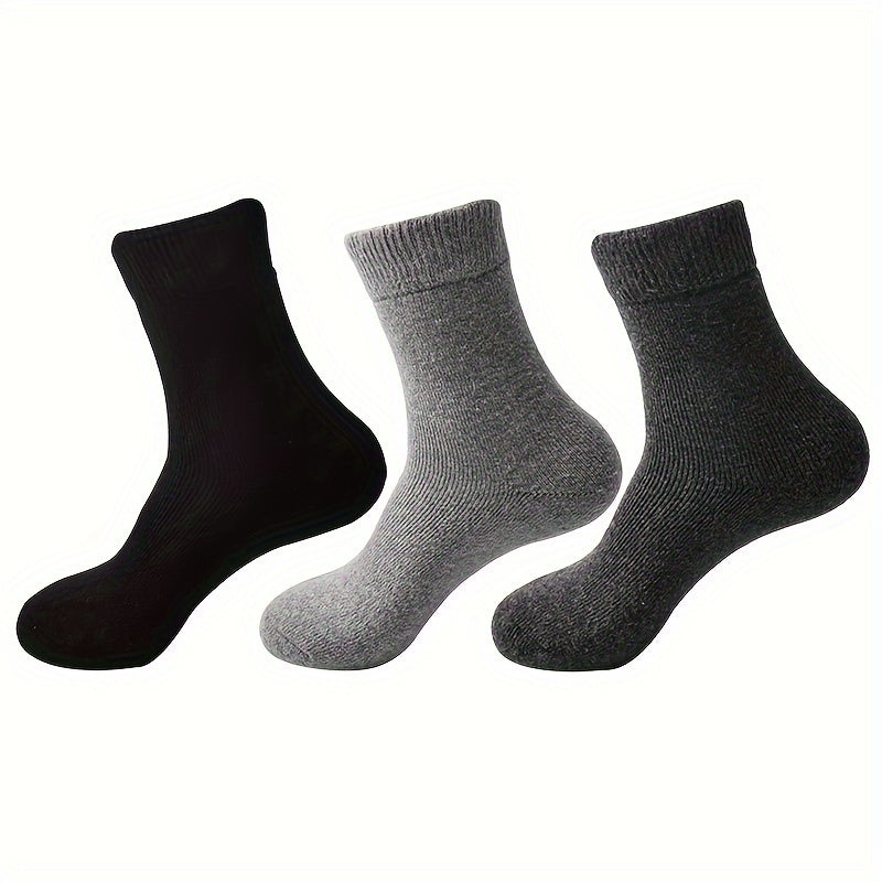 Men's Wool Hiking Socks Soft Comfortable Winter Warm Cozy Crew Socks