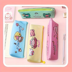 Cartoon Style Pencil Case Large Capacity Zipper Bag