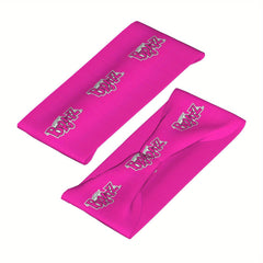 Unisex Sports Headband Sweat Wicking Stretchy Pink BRZ Print