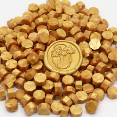 200pcs Golden Sealing Wax Beads for Wax Seal Stamp Cards Envelopes