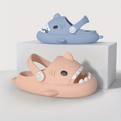 Girl's Cartoon Shark Lightweight Slippers Quick drying Non Slip Slide Slippers