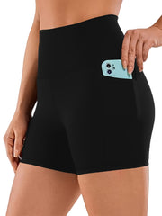 High Stretch Yoga Shorts With Side Pockets Women's Activewear