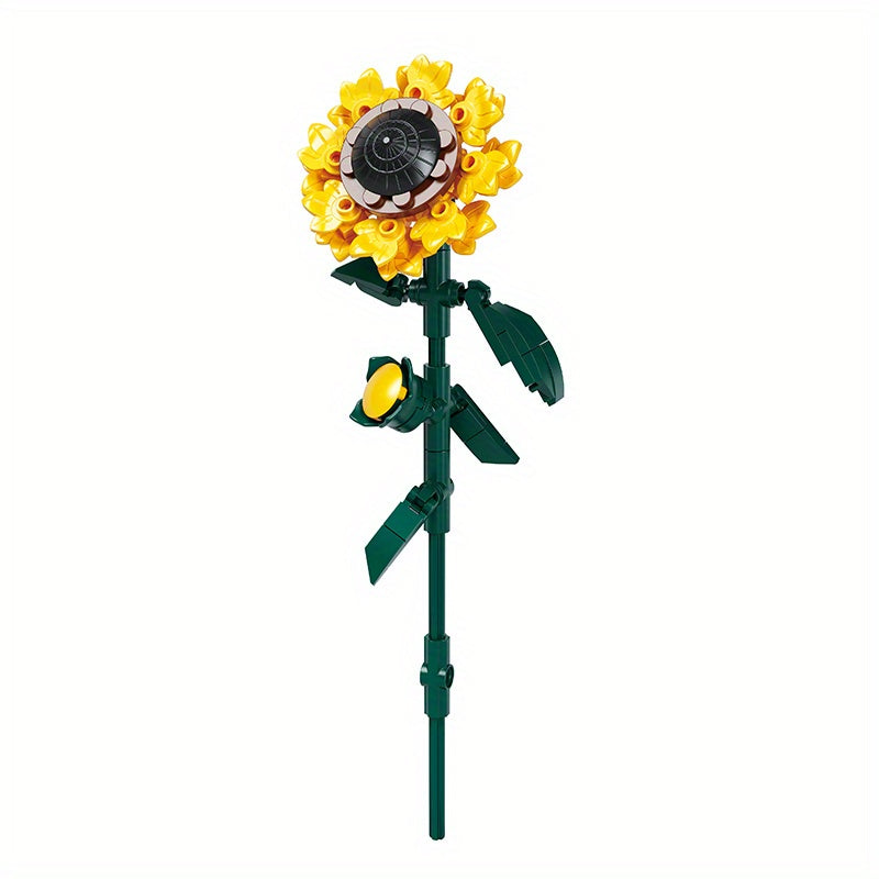 Building Blocks Bouquet Model Rose Sunflower Eternal Flowers Gift