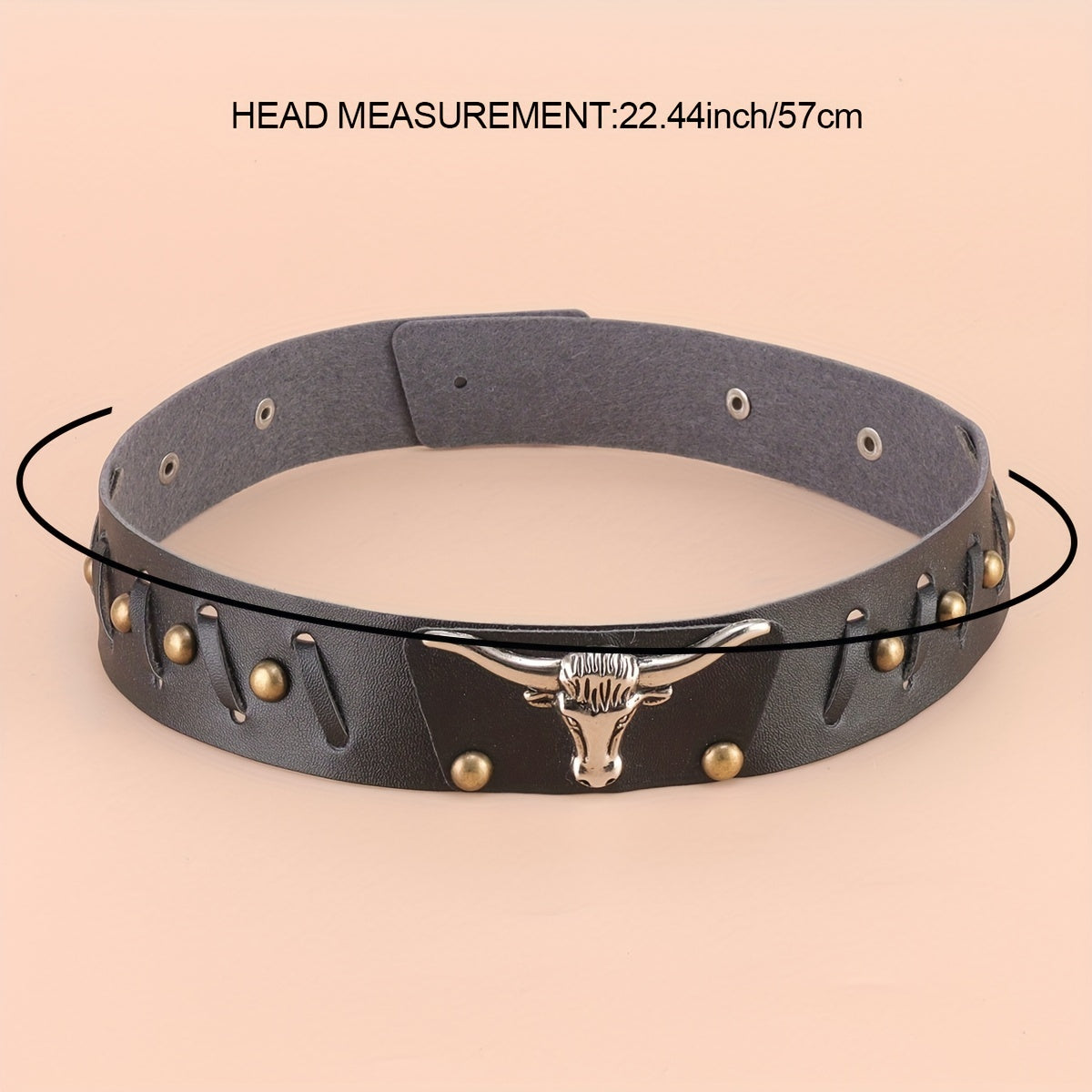 Boho Vintage Bull Head Belt Hat Strap Western Cowboy Cowgirl Hat Strap