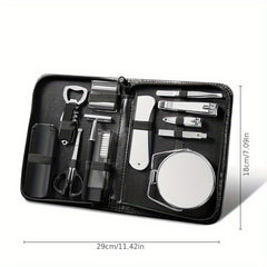 12pcs Nail Scissors Pedicure Set Ear Cleaning Spoon Nose Hair Cutter
