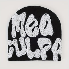 Y2K Rhinestone Decor Candy Skull Cap Hip Hop Knit Hat