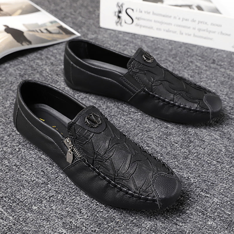 Men's Slip On Loafer Shoes Casual Sneakers with V Decor
