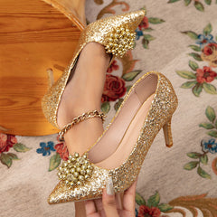 Women's Rhinestone Stiletto Heel Sequins Shoes