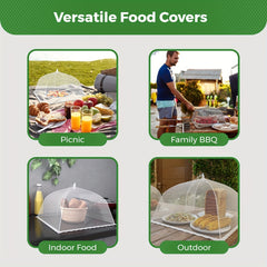 Mesh Food Covers for Picnics Parties Plants - Collapsible and Reusable