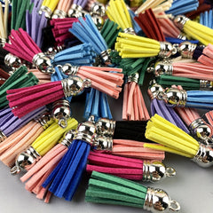 20pcs Random Faux Leather Tassel Keychain Cellphone Straps DIY Home Decor
