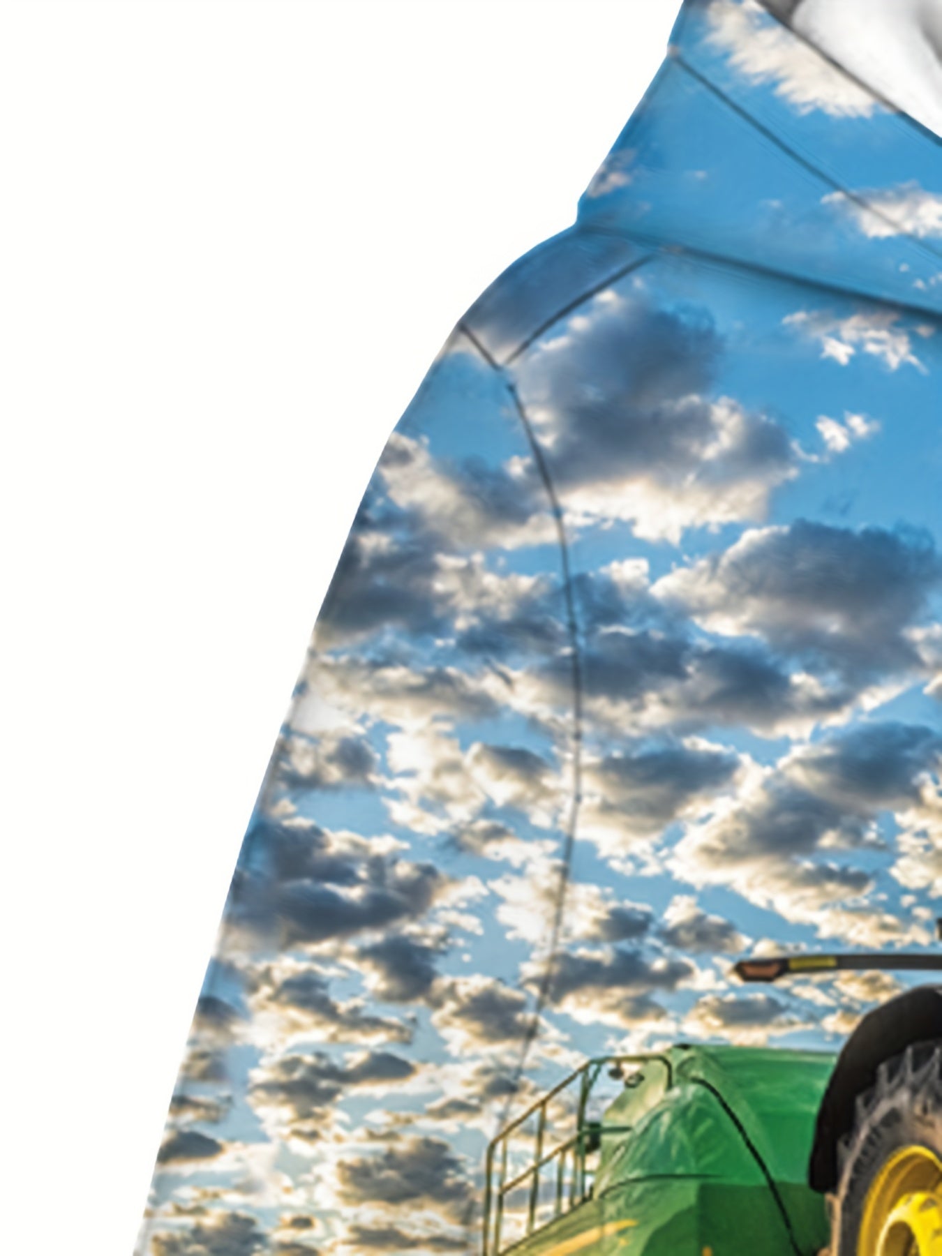 Boy's 3D Green Tractor Hoodie & Pants Set For Fall Winter