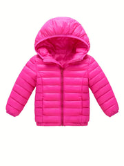 Boys Winter Warm Hooded Coat Light Jacket Outerwear
