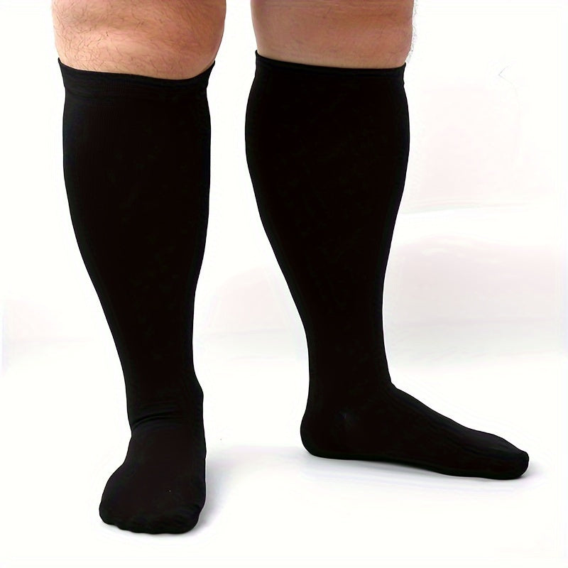4 Pairs Plus Size Compression Socks Wide Calf for Men & Women