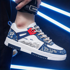Men's Graphic Print Non Slip Skate Shoes