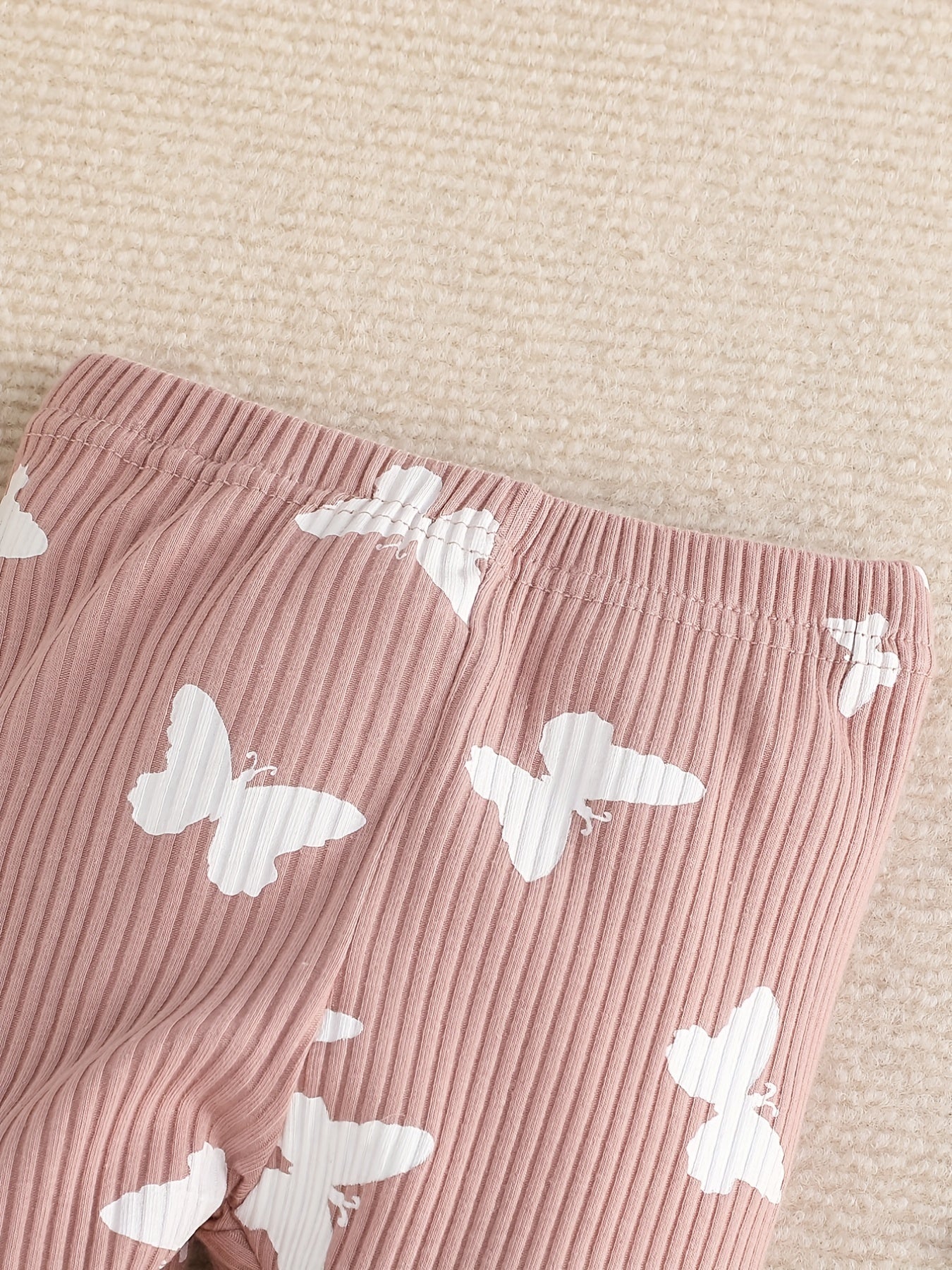 Baby Girls Butterfly Print Cotton Pants for Spring/Autumn