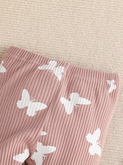 Baby Girls Butterfly Print Cotton Pants for Spring/Autumn
