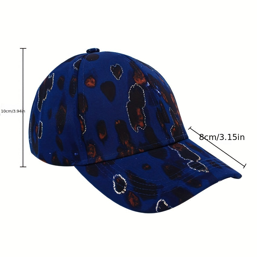 Leopard Baseball Cap Outdoor Sports Cap Men Women Sunscreen