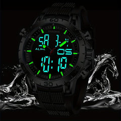 Women's Sports Dual Display Quartz Watch Waterproof Digital Electronic