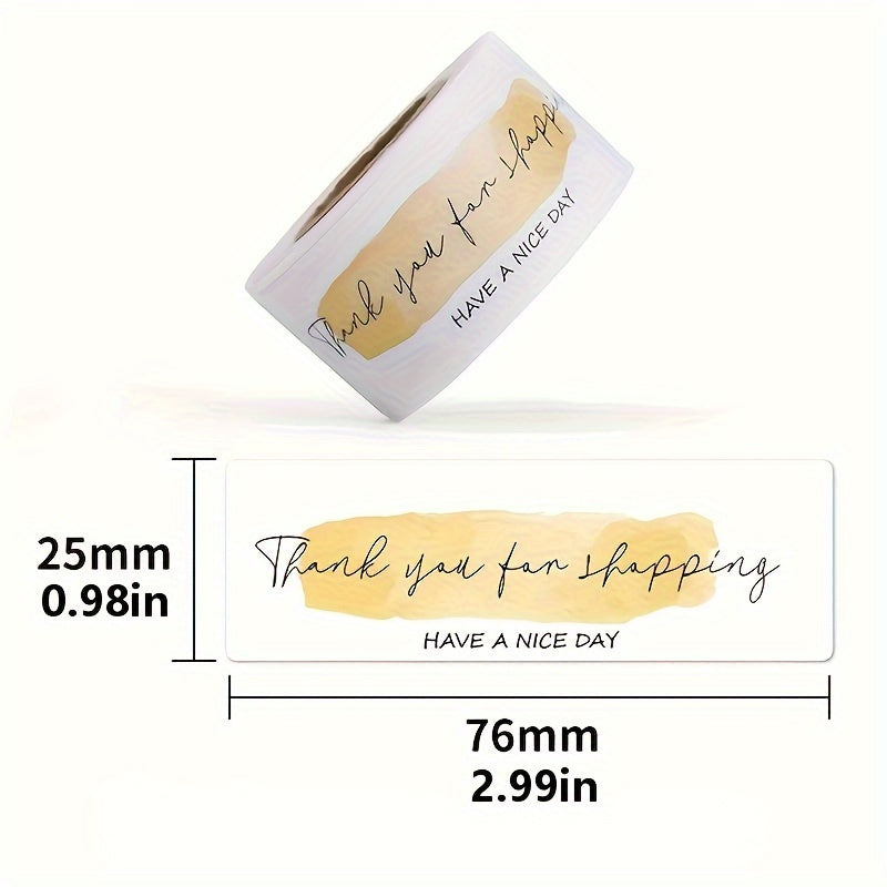 English Thank You Stickers Label Packaging Sealing Stickers Printing Label Stick