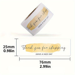 English Thank You Stickers Label Packaging Sealing Stickers Printing Label Stick