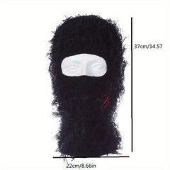 Unisex Thermal Knitted Hat with Full Face Covering for Outdoor Sports