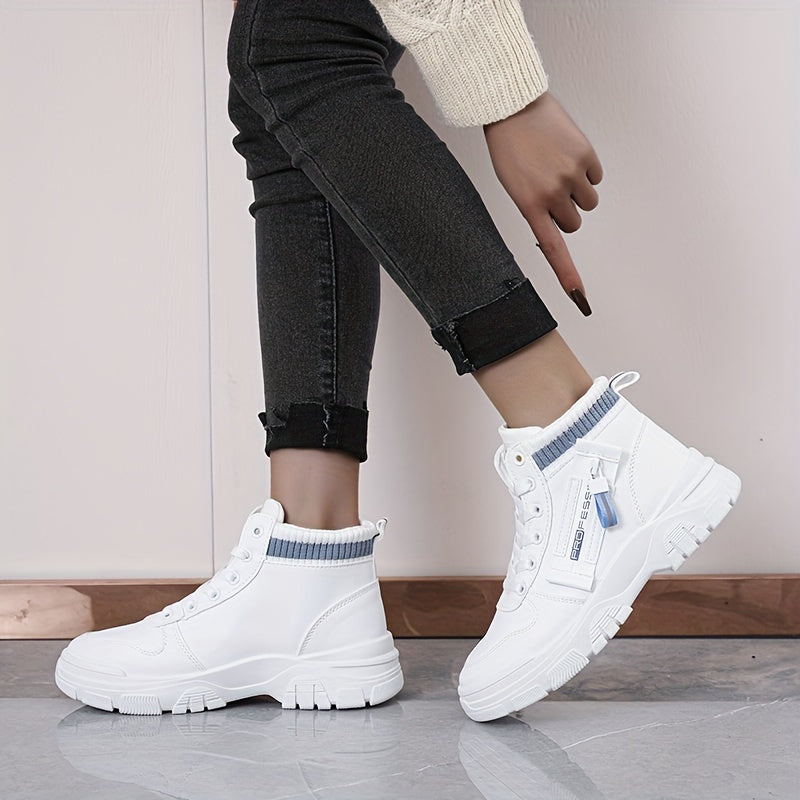 Women's Letter Graphic Skate Shoes Thick Sole Sports Sneakers