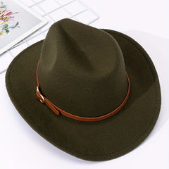 Warped Woolen Top Hat Autumn And Winter Jazz Hat British Retro Felt Hat