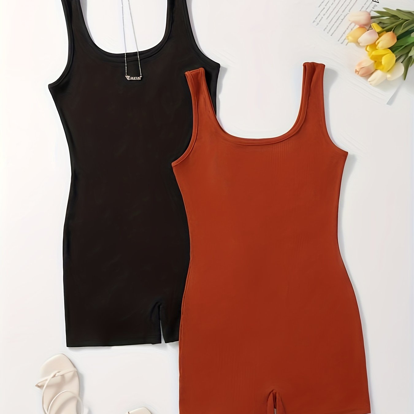 Casual Sleeveless Jumpsuits 2 Pack Women's Clothing