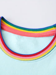 Girls Rainbow Graphic Princess Dress