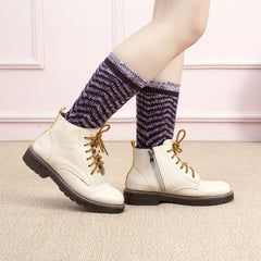 Stripe Print Socks Soft Mid Tube Socks Women's Stockings