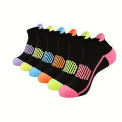 AceFine 6 Pairs Colorblock Ankle Socks for Women