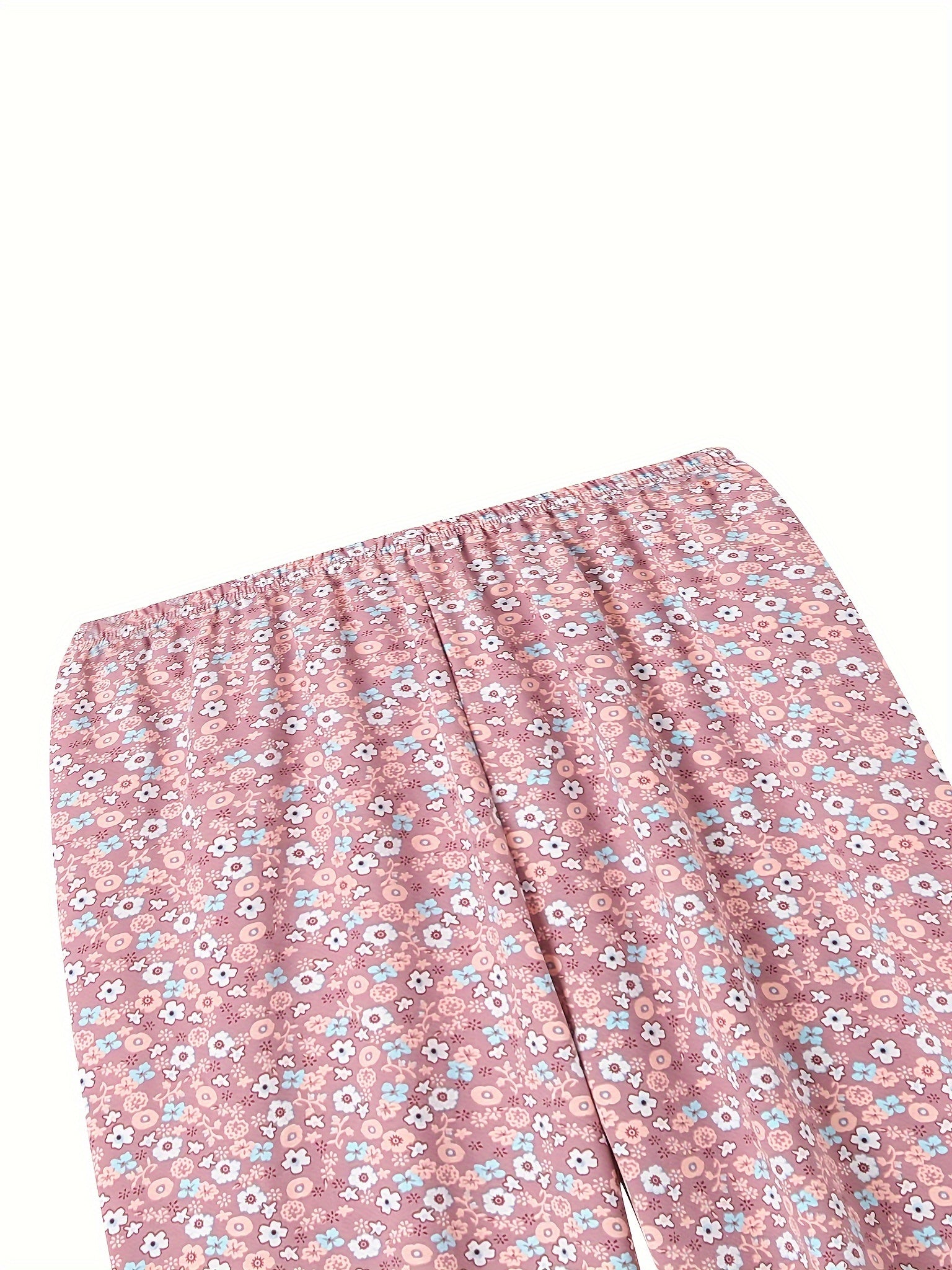 Boho Floral Print Lounge Shorts - High Stretch Waistband