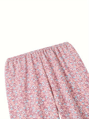 Boho Floral Print Lounge Shorts - High Stretch Waistband