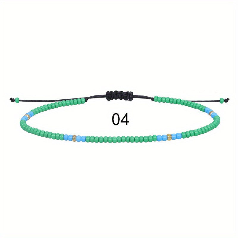 Colorful Beaded Anklet for Women - Summer Beach Style