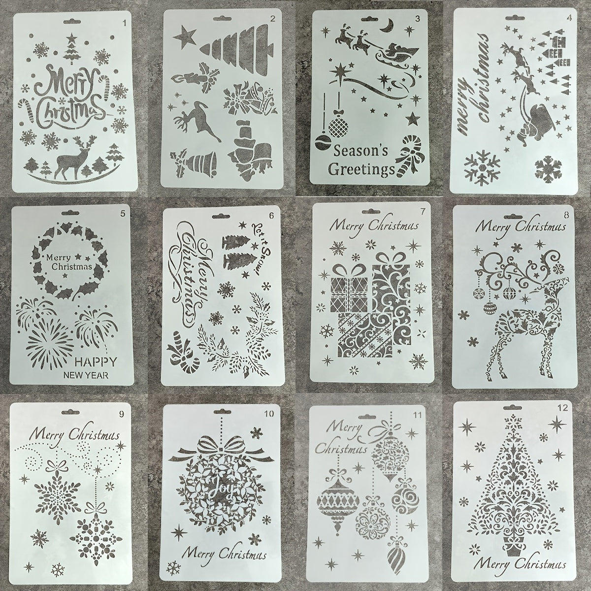 Christmas Lace Ruler Diy Photo Album Material Painting Stencil Hand Account Tool