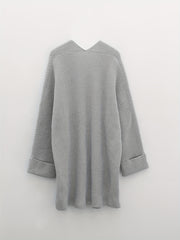 Casual Cardigan Women's Plus Solid Long Sleeve Open Front Cardigan