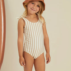 Striped Sleeveless Swimsuit for Girls