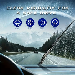 Universal U J Type Car Wiper - Silent & Durable