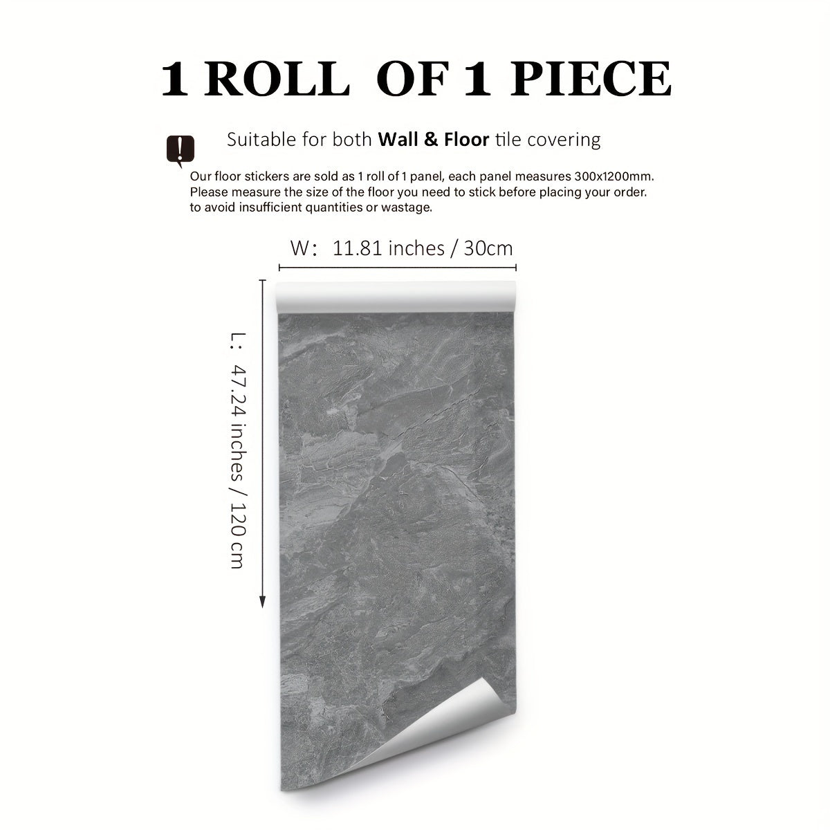 Marble Pattern Self-adhesive Waterproof Floor Tile