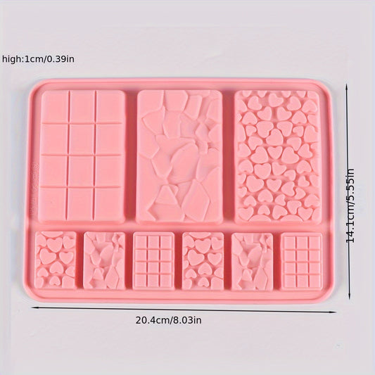 Cake Baking Chocolate Silicone Mold for DIY Candle Filled with Love Fragments