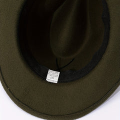 Warped Woolen Top Hat Men Women Autumn Winter Jazz Hat British Retro
