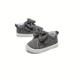 Toddler Girls Bowknot Flat Walking Shoes Casual Lightweight Sneakers