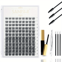 108 Clusters Eyelashes D Curling 8 16mm Soft Comfortable Reusable DIY Kit