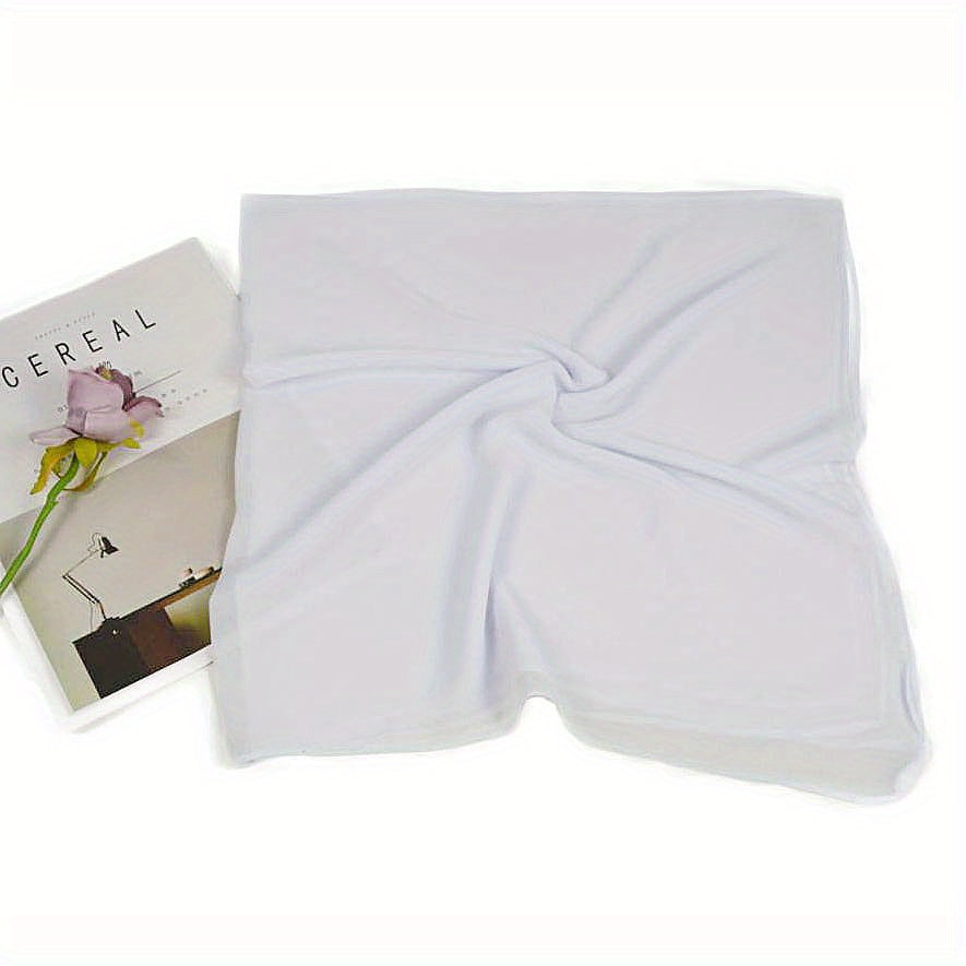 Chiffon Square Scarf Solid Hijab Soft Shawl Casual Headscarf Women Turban