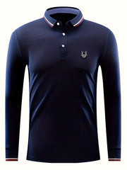 Men's Wolf Head Print Shirt Button Up Lapel Long Sleeve Shirt