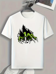 Monster Hand Print Men's Graphic T-shirt for Summer