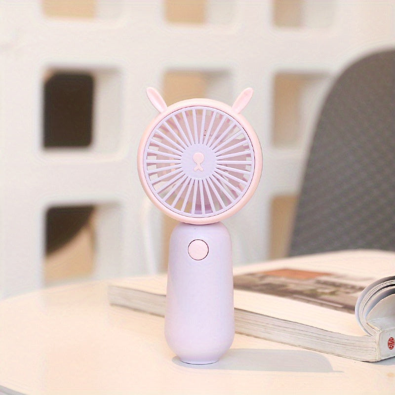 Cartoon Handheld Fan Desktop Small Fan Mini Pocket Fan Usb Charging