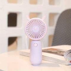 Cartoon Handheld Fan Desktop Small Fan Mini Pocket Fan Usb Charging